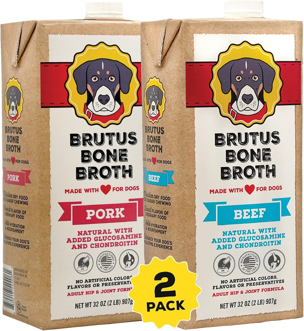 Brutus Chicken Broth Liquid for Dogs - All Natural Chicken Bone Broth for Dogs with Chondroitin Glucosamine Turmeric -Human Grade Dog Food Toppers for Picky Eaters & Dry Food -Tasty & Nutritious - Image 12