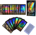 Sunhhx 78 Surface Laser Tarot Cards set front view with box