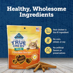 Cat enjoying Blue Buffalo True Chews meat sticks
