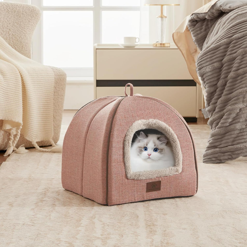 WINDRACING Cat Bed for Indoor Cats - Cat Cave Beds Cat House Cat Tent with Removable Washable Cushioned Pillow, Soft Kitten beds,Cat Beds & Furniture, for Small and Medium Pet Bed - Image 9