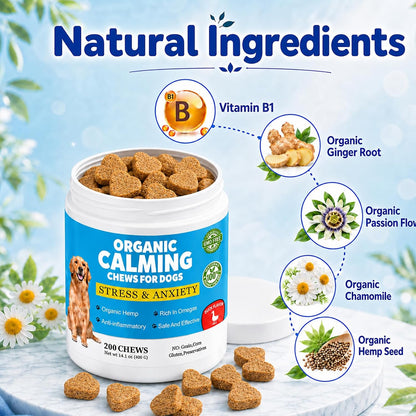 Ttlxrl organic hemp and melatonin treats for dogs close up of duck flavored chews
