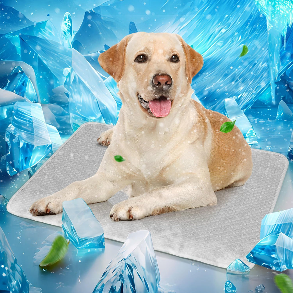 Mora Pets Dog Cooling Mat Instant Self Cooling Pad for Dogs & Cats Breathable Washable Summer Pet Cool Mat Indoor Outdoor, Puppy Cold Blanket for Floor Crate Car Travel Use Medium 36'' x 27'' Blue - Image 12