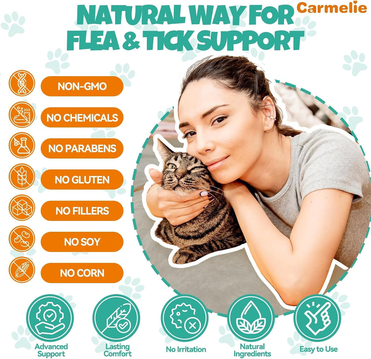 Carmelie chicken flavored cat supplement mixture close up with dropper