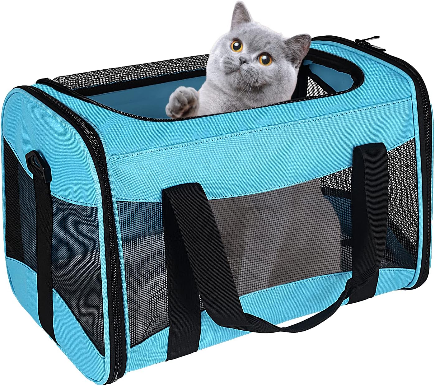 Small Animal Travel, Carrier for Hedgehog Rat Parrot Bird Guinea Pig, Lizards Carrier, Soft Sided Travel Carrier Portable Guinea Pig Up to 10 Lbs (15 * 10 * 10, Green) - Image 14