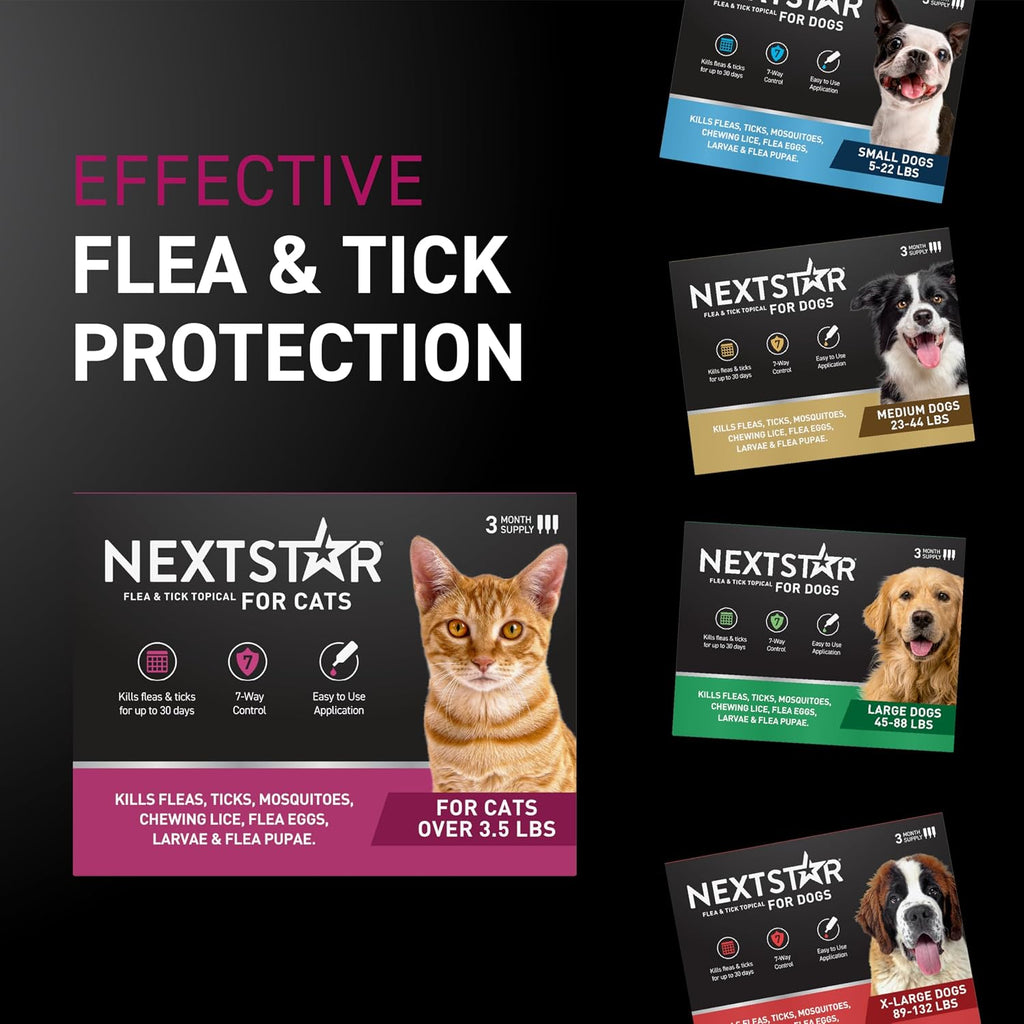 Active ingredients list including Fipronil and Etofenprox on the back of NextStar box.