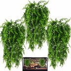 HERCOCCI 2 Pack Reptile Plants, Terrarium Hanging Plants Vines Artificial Leaves Habitat Decorations with Suction Cup for Bearded Dragon Hermit Crab Lizard Snake Geckos Chameleon - Image 9