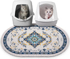 Bienbee Cat Litter Mat, 24" x 15" Litter Box Mat Rug with Non-Slip Bottom,Urine and Water Proof, Easy to Clean Cat Supplies Essentials for Indoor Kitty Kitten Floor, Bean-Green M - Image 10