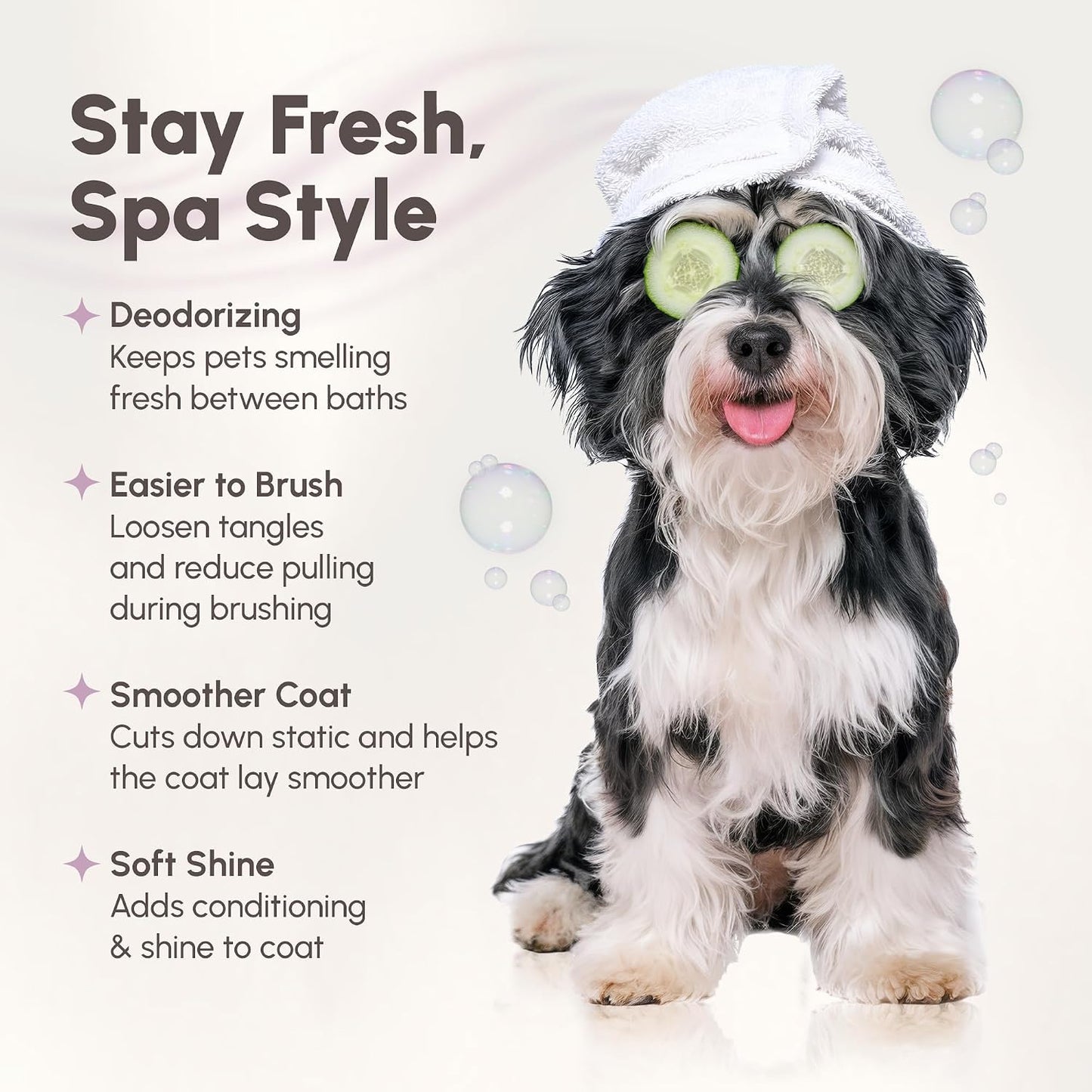 Best Shot Scentament Spa pet cologne bottle highlighting hypoallergenic formula