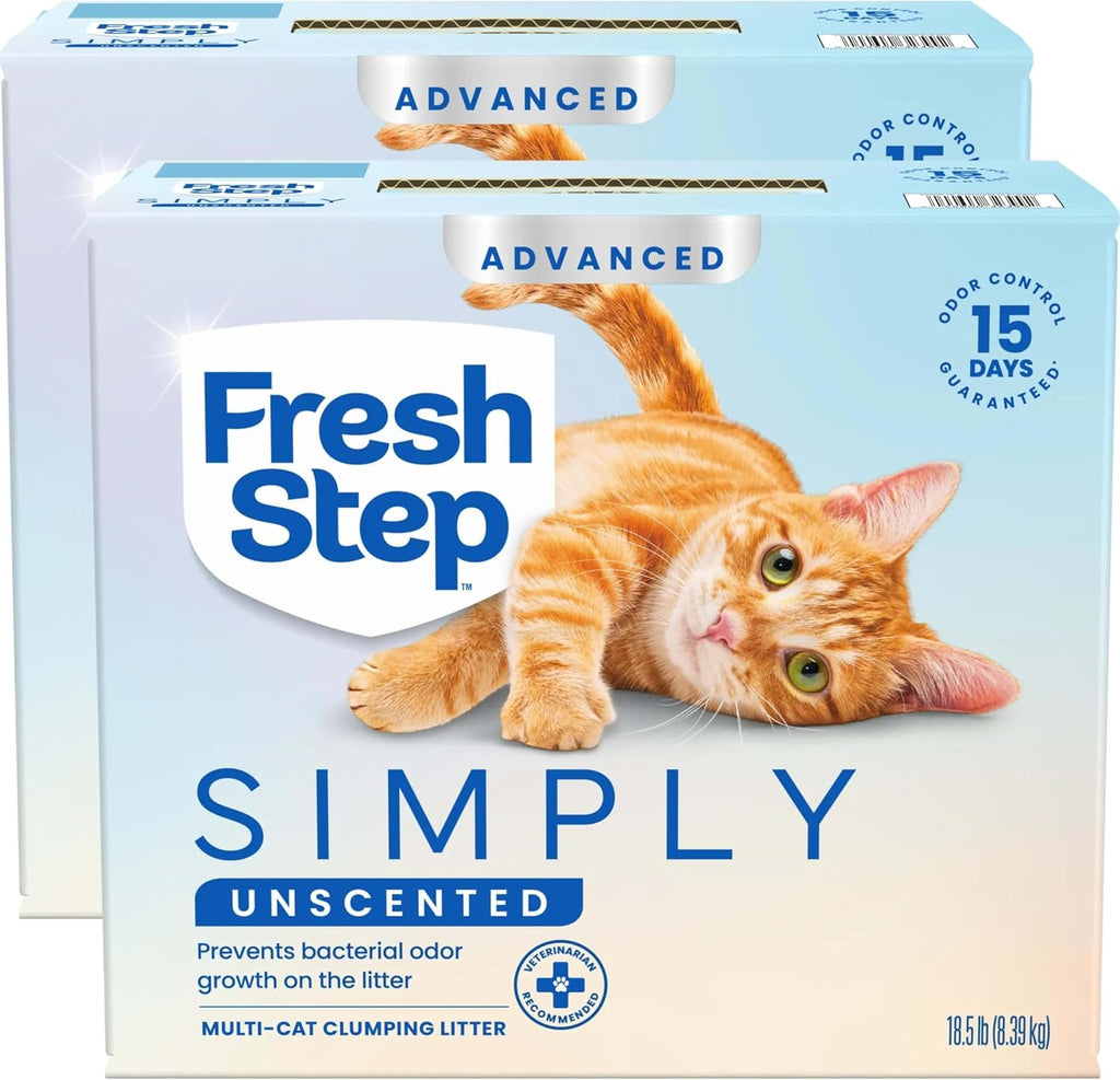 Fresh Step Advanced Odor Shield Light Weight Multi Cat Clumping Litter with Febreze Freshness, Gain Scent, Ammonia Block Technology, 18.5 lb. Box, Pack of 2 - Image 15