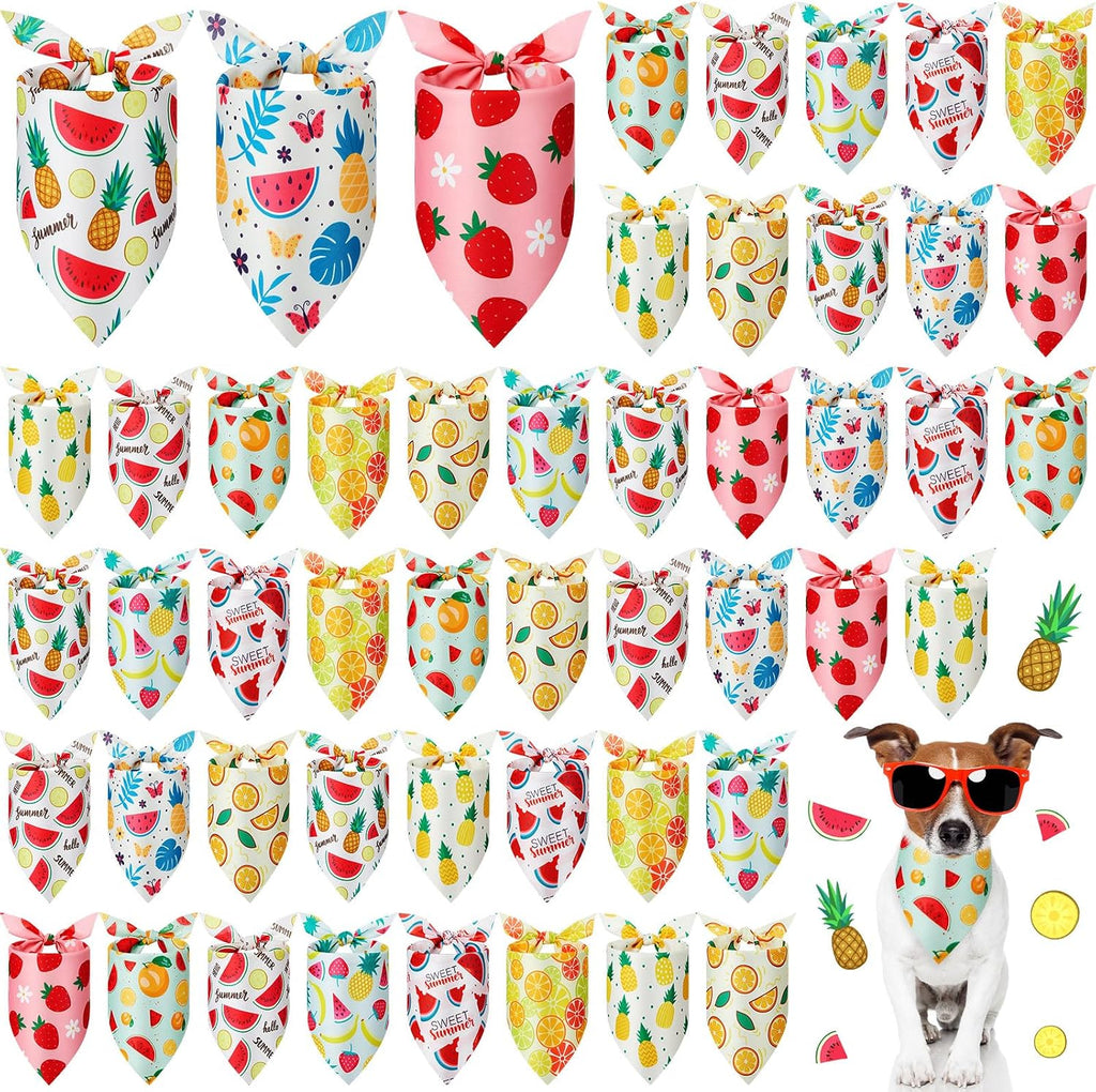 Weewooday 50 Pcs 4th of July Dog Bandanas Bulk for Patriotic American Striped Star Red White and Blue Independence Day Flag Scarf for Small Medium Large Outfit(Striped Star, 31.5 x 21.7 X21.7 Inch) - Image 9