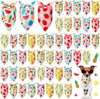 Weewooday 50 Pcs 4th of July Dog Bandanas Bulk for Patriotic American Striped Star Red White and Blue Independence Day Flag Scarf for Small Medium Large Outfit(Striped Star, 31.5 x 21.7 X21.7 Inch) - Image 9