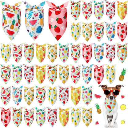 Weewooday 50 Pcs 4th of July Dog Bandanas Bulk for Patriotic American Striped Star Red White and Blue Independence Day Flag Scarf for Small Medium Large Outfit(Striped Star, 31.5 x 21.7 X21.7 Inch) - Image 9
