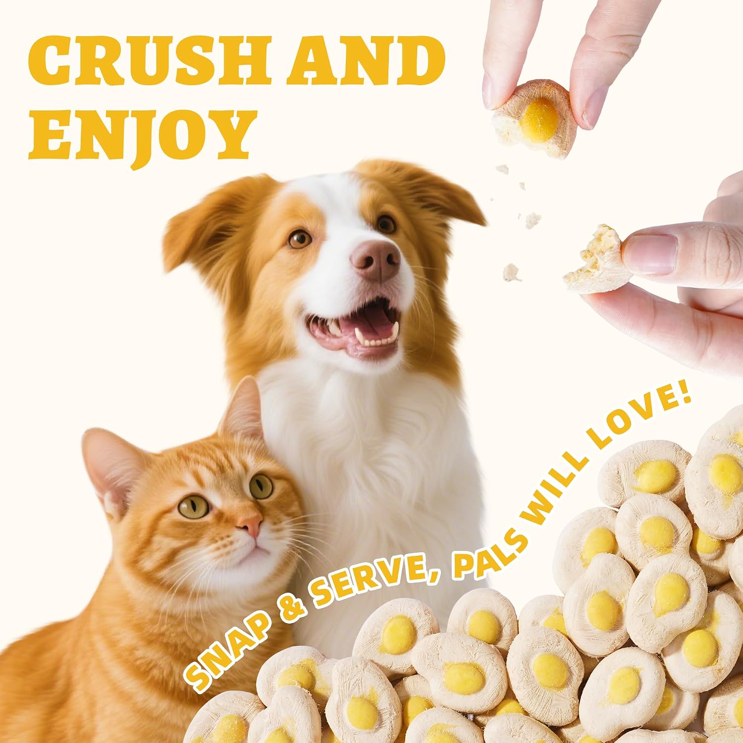 Wellix freeze dried food topper crumbled over pet kibble
