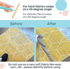 Comparison of Uproot Clean Max on a dirty versus clean carpet