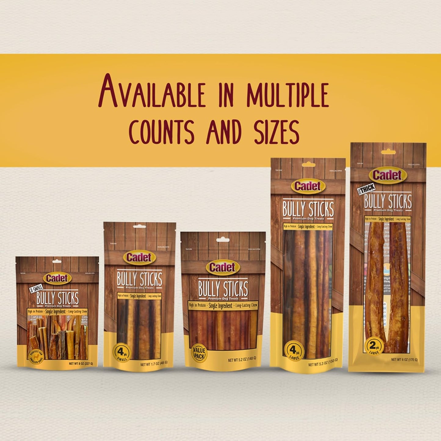 Premium slow-roasted beef pizzle sticks providing entertainment for heavy chewers