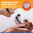 Back label of Arm And Hammer dog dental spray showing directions