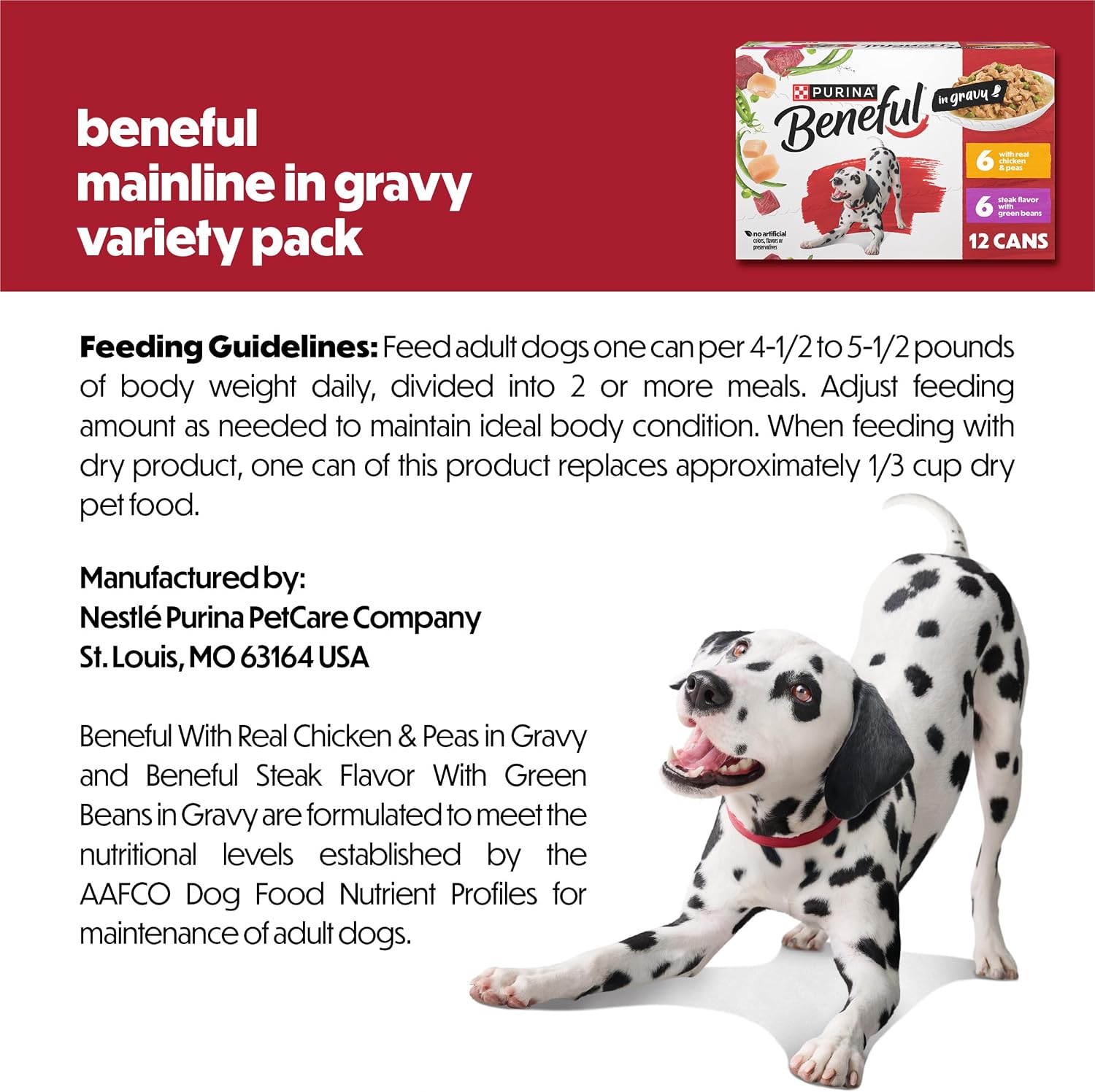 Healthy wet dog food with twenty three essential vitamins and minerals