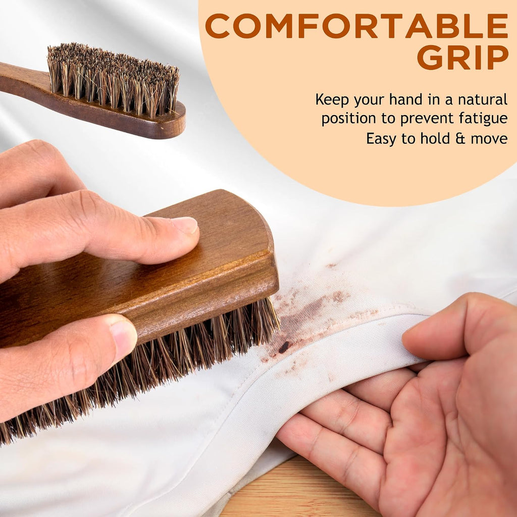 Wide concave handle Takavu brush for large fabric areas