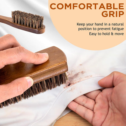 Wide concave handle Takavu brush for large fabric areas