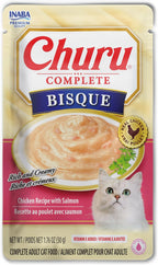 Twelve count box of INABA Churu complete meal pouches for adult cats back view