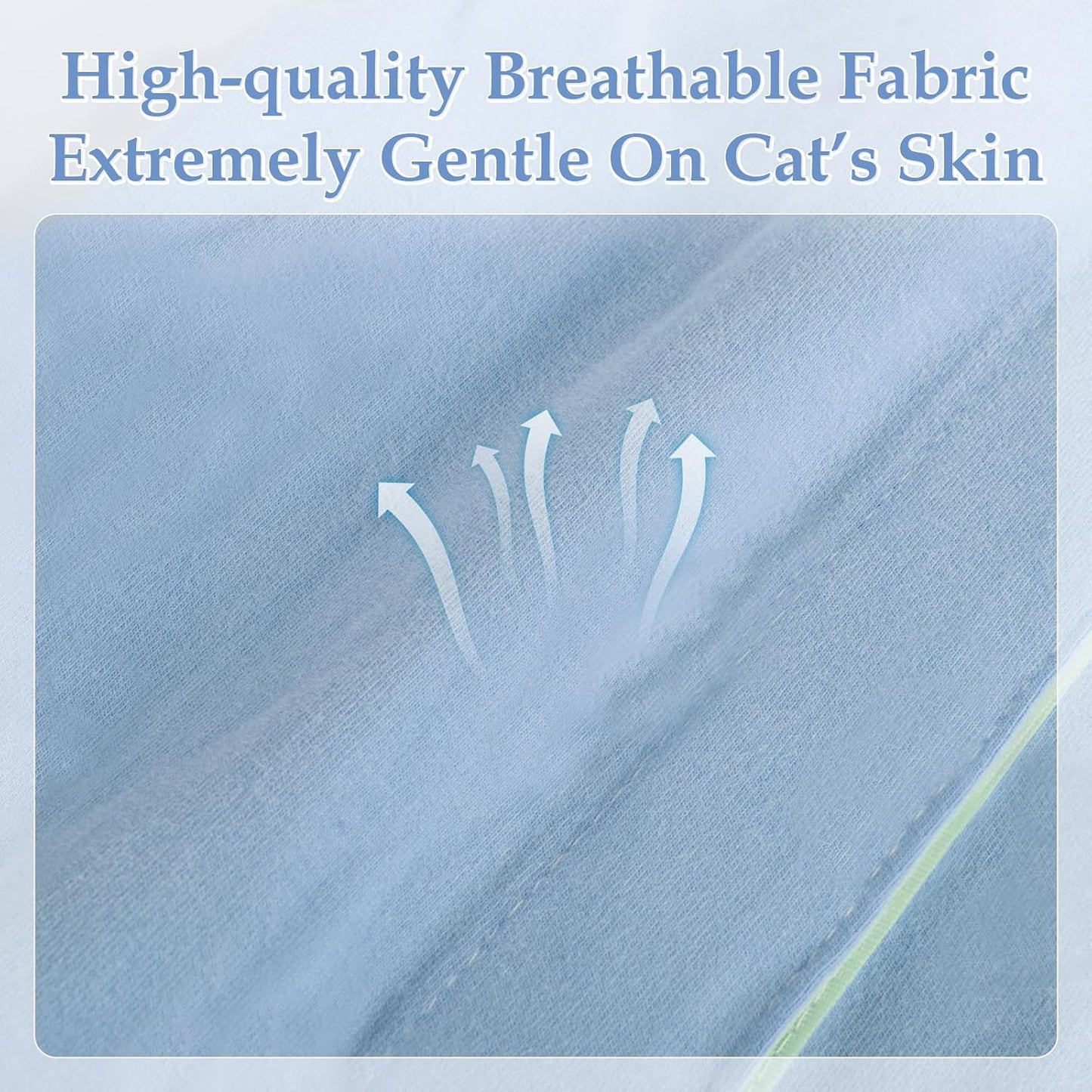 ANWA cat spay recovery suit illustrating open back design for litter box access