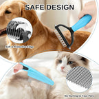 Ergonomic blue handle of Lshun pet grooming tools