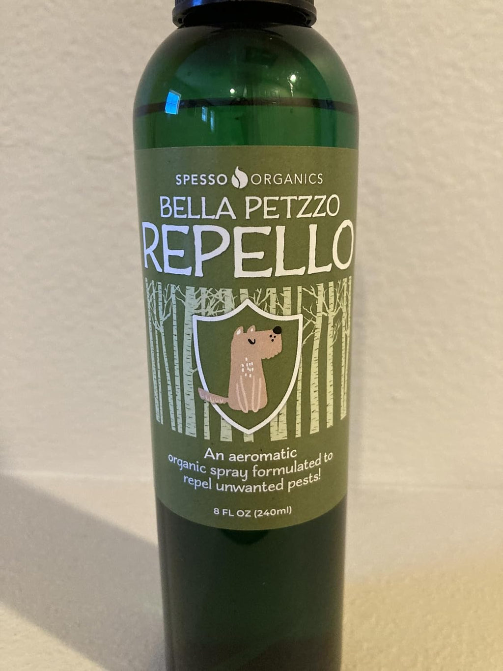Professional product photography of Spesso Organics Repello spray
