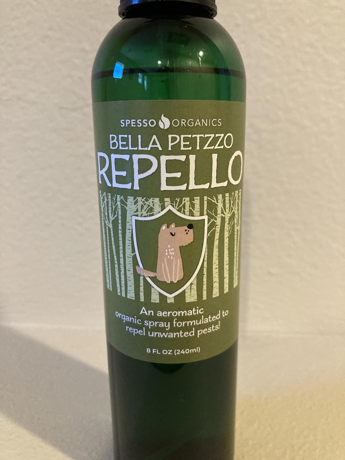 Professional product photography of Spesso Organics Repello spray