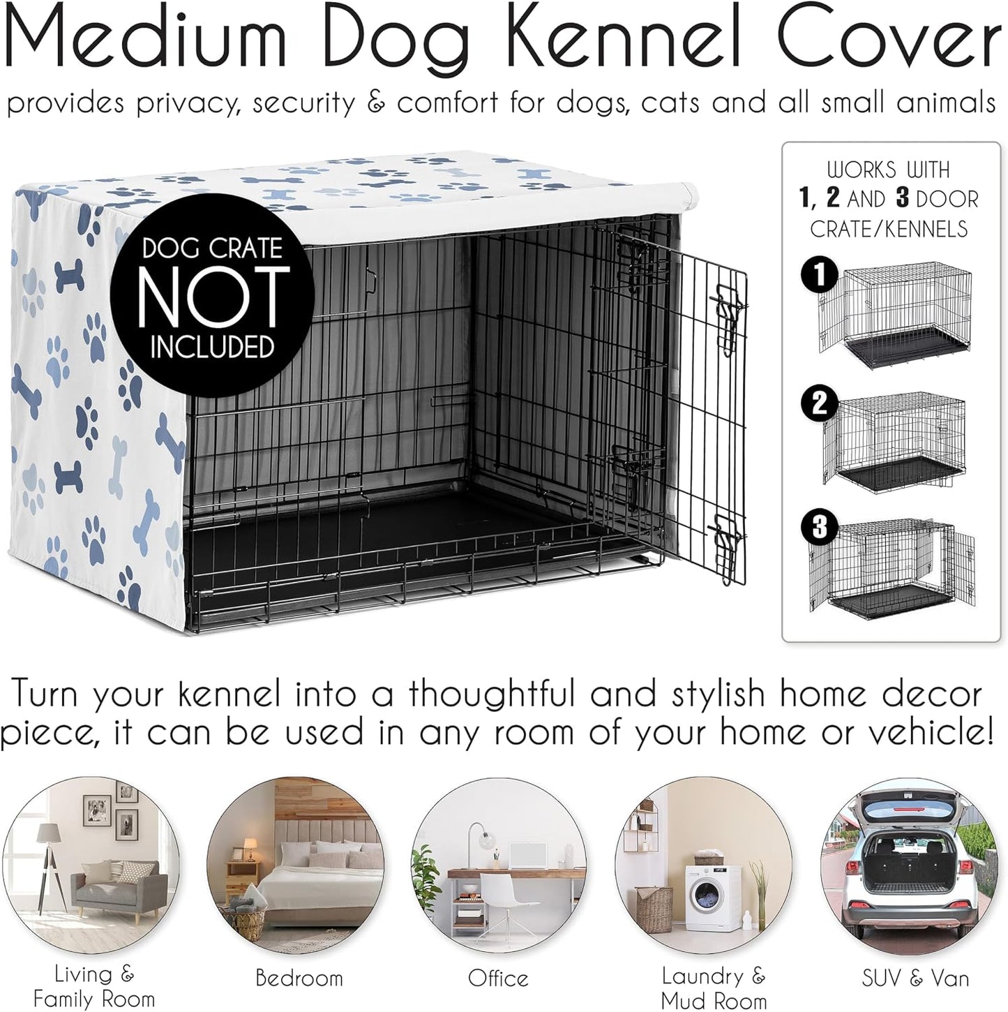 Sweet Jojo Designs canvas dog crate cover roll up flaps