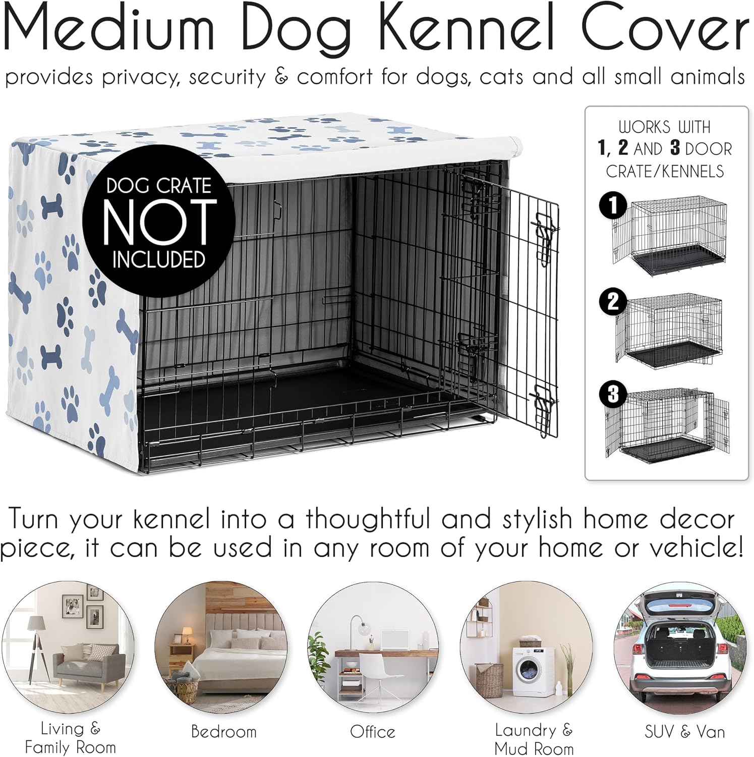 Sweet Jojo Designs canvas dog crate cover roll up flaps
