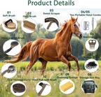 Terpup horse grooming brushes and curry comb set