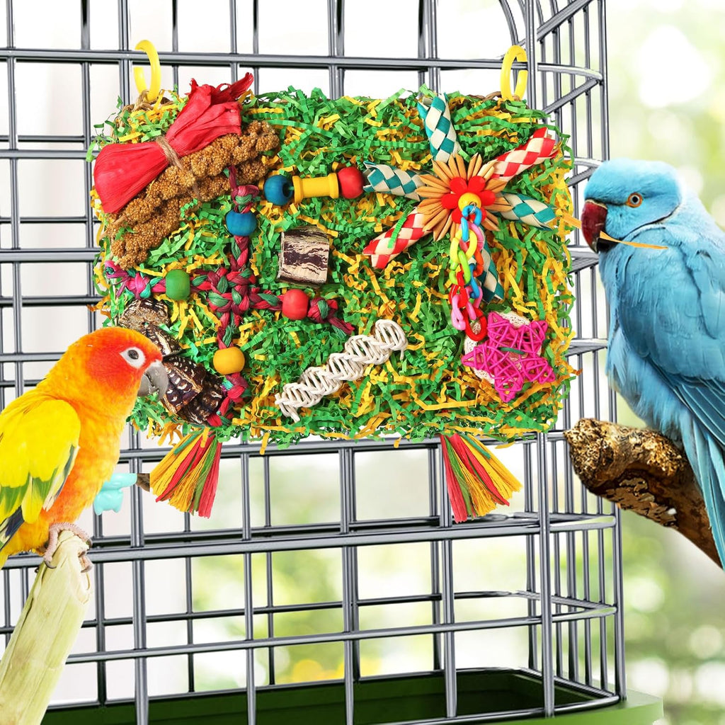 Side profile of the multi-level parakeet play paradise