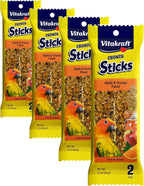 Vitakraft Crunch Sticks Conure Treat 2 Sticks - Apple and Orange Flavor - Triple Baked for Crunch - with Added Vitamins and Minerals Natural with Wood Chew Center - Includes Cage Clip Holder - Image 9