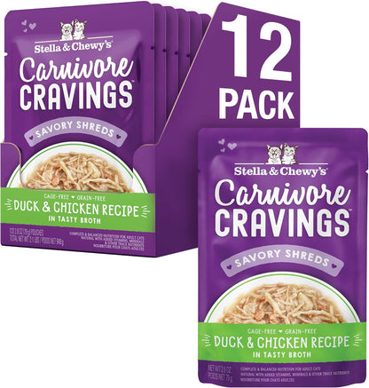 Stella & Chewy's Carnivore Cravings Wet Cat Food - Premium Pouches - Grain Free, High Protein Salmon, Tuna & Mackerel - Perfect For Picky Eaters - Complete Meal or Topper (2.8 oz, 24 Pack) - Image 15