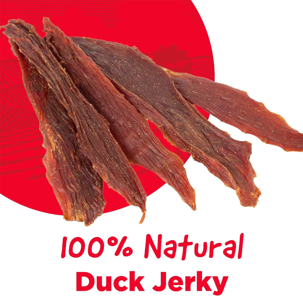 Close up of Country Kitchen real duck breast jerky dog treats