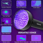 Realhunlee heavy duty ultraviolet detector inspecting an air conditioner unit for leaks.