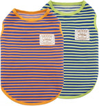 KYEESE 2Pack Dog Shirt, Soft Striped Dogs T Shirts, Lightweight Doggie Tank Top Cat Clothes, Sleeveless Dog Shirt for Small Dogs, Stretchy Pet Vest, Dark Blue, Medium - Image 13