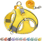 AIITLE Tiny Dog Harness - Lightweight Mesh Step-in Vest for Puppy, Reflective & Escape-Proof Design with High-Stick Magic Tape - Indoor/Outdoor Use for Chihuahua, Maltese, Shih Tzu(Brown-Beige, XXXS) - Image 12