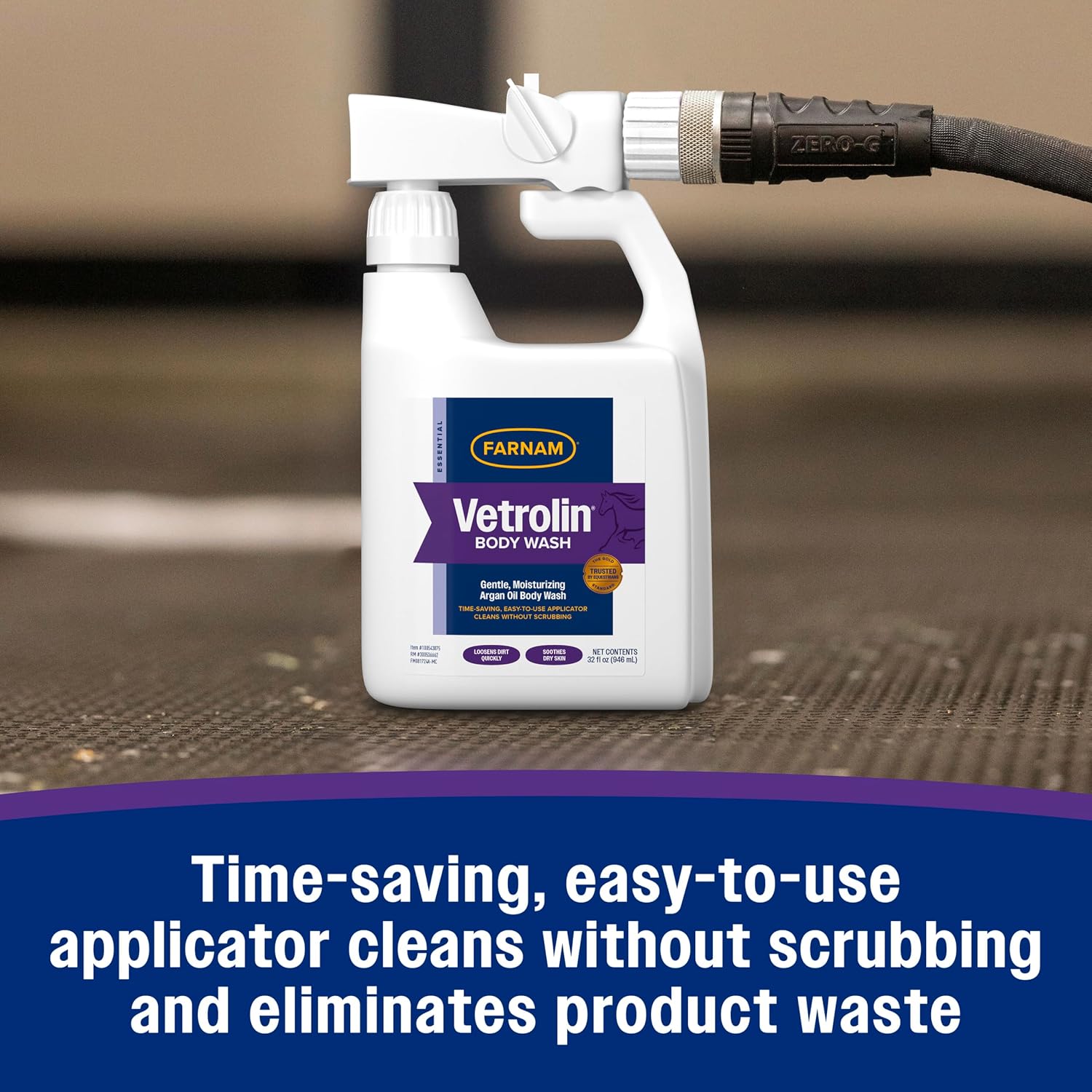 Farnam Vetrolin Body Wash instructions for hose connection