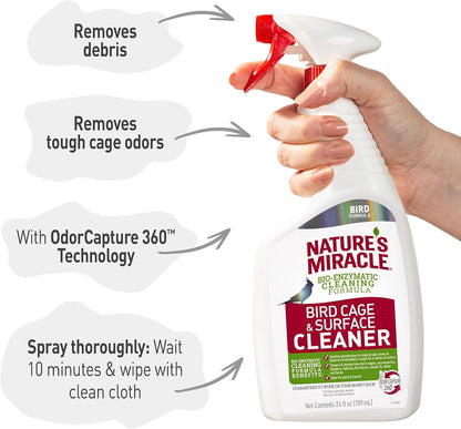 Unscented Nature's Miracle small pet and bird habitat cleaning spray for sensitive respiratory systems