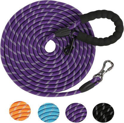 Long Dog Leash for Dog Training 16/20FT/30FT/50FT/100FT, Reflective Leash with Lockable Hook, Heavy Duty Dogs Lead Tie Out Rope for Large Medium Small Dogs Outside Walking, Playing, Camping, or Yard - Image 15