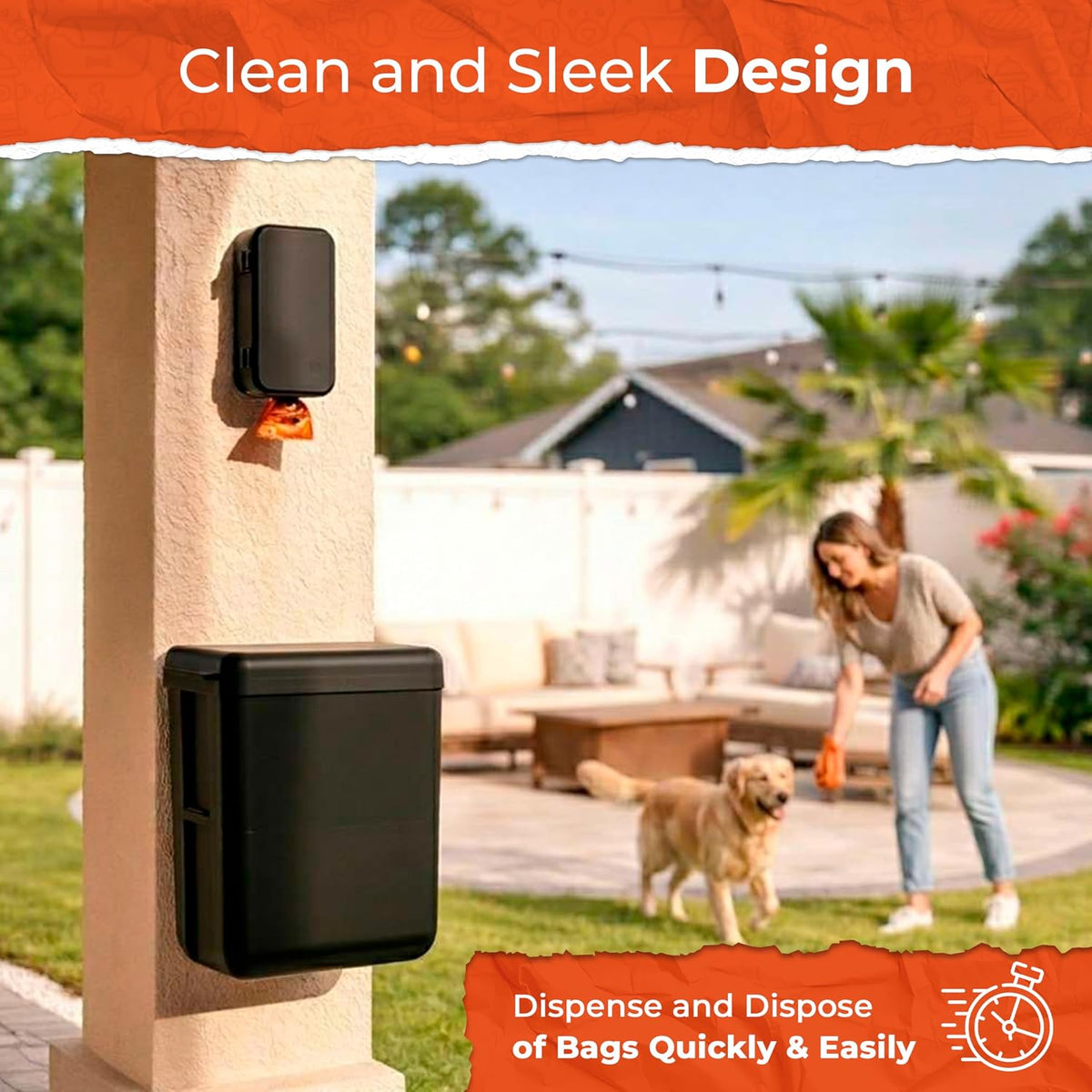 Pexter imported premium pet waste bag dispenser box open compartment view