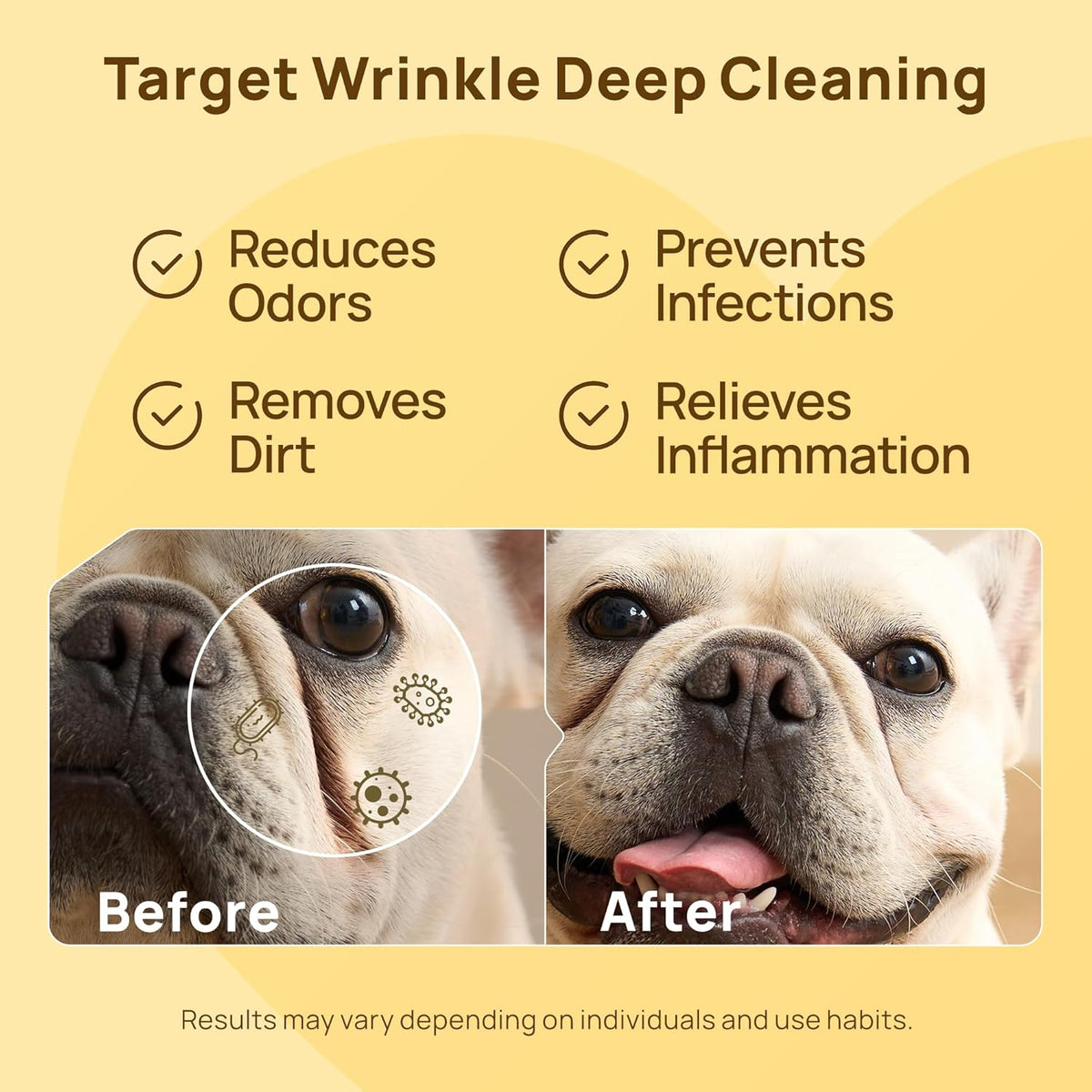HICC PET dog cleaning and deodorizing wipes container top angle