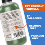 Back label of Wahl USA pet deodorizing spray for dogs
