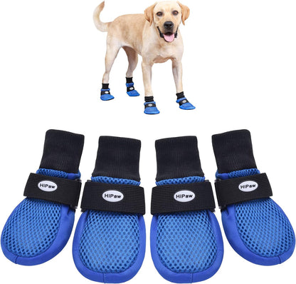 HiPaw dog boots packaging and set of four for medium to large breeds