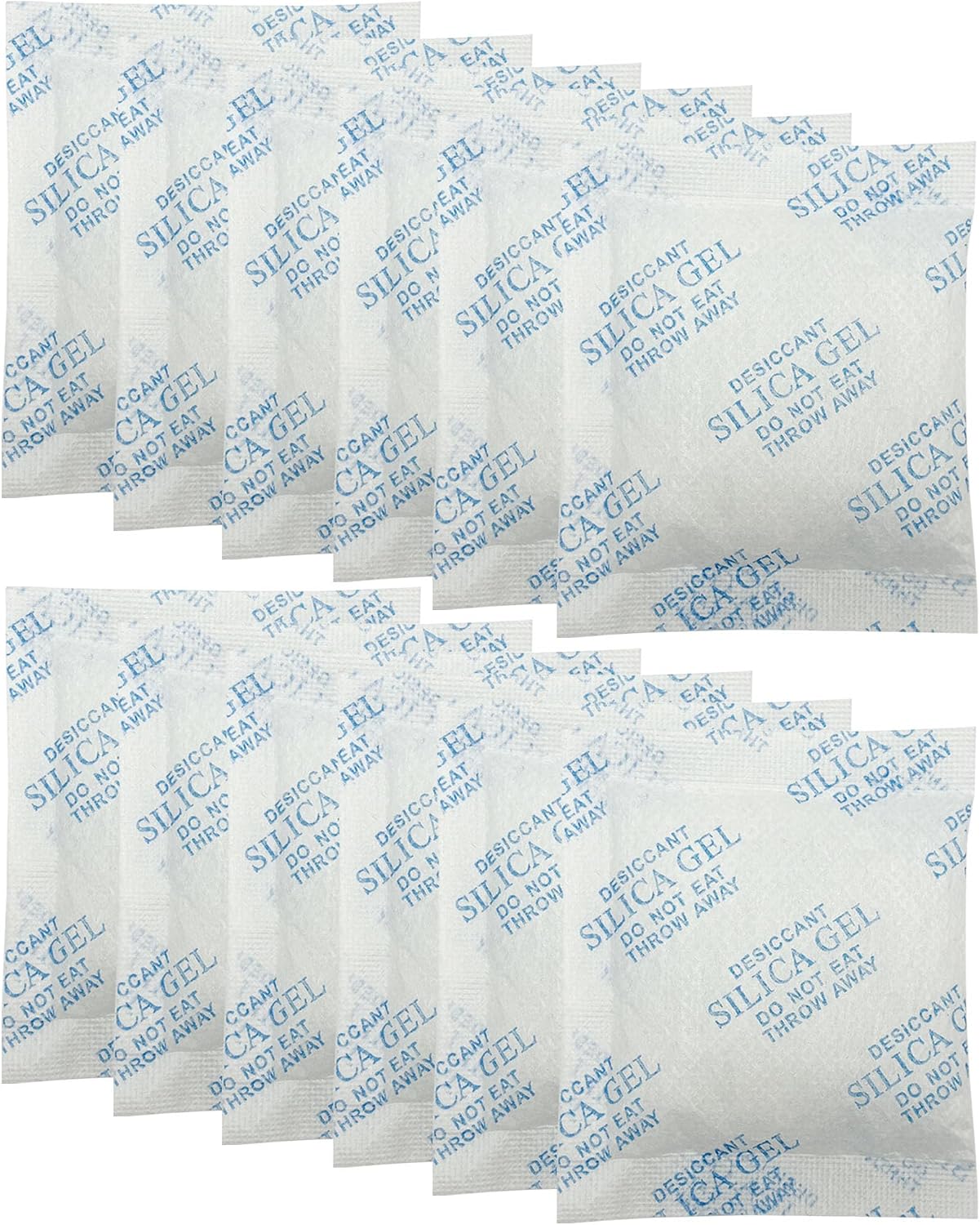 AFJWUZ replacement desiccant bags 12 pack front view showing food grade packets