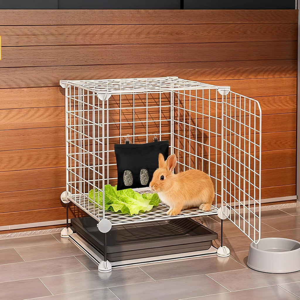 2PCS Rabbit Hay Feeder,3 Hole Hay Bag for Rabbits, Washable Hanging Small Animal Feeder for Guinea Pig Bunny Chinchillas Hamsters and Other Pets - Image 7