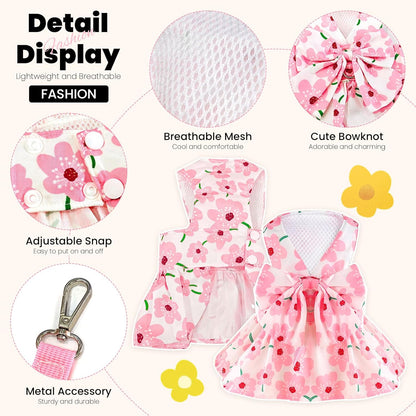 Adjustable snap buttons detail on the ABRRLO extra small pet harness set.