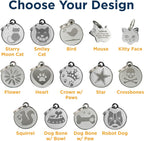 Personalized stainless steel mouse shaped kitty tag
