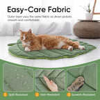 Supet leaf shaped pet mat showing texture and thickness